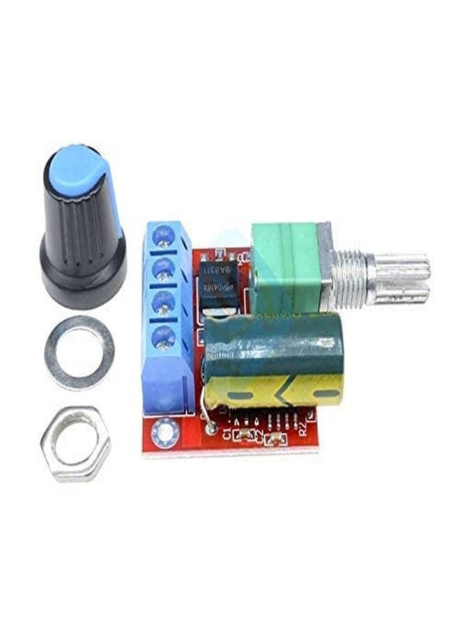 ESPtronics طقم وحدة تحكم سرعة PWM من ESPtronics مع محرك تيار مستمر 12 فولت 555 بسرعة 12000 دورة في الدقيقة، ومحرك ذو فرش بسرعة 13000 دورة في الدقيقة، ومروحة، وظرف مثقاب، ومحول طاقة 12 فولت 2 أمبير للمشاريع اليدوية - Image 3